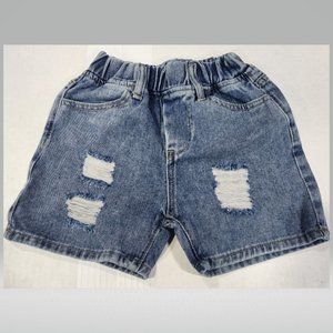 Toddler Boys Ripped Slant Pocket Denim Shorts